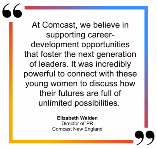 Quote from Elizabeth Walden about Comcast and volunteering